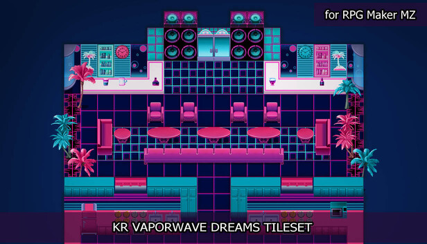 RPG Maker MZ - KR Vaporwave Dreams Tileset