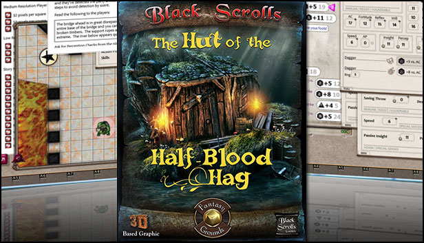 Fantasy Grounds - Black Scroll Games - Hut of Half-Blood Hag (Map Pack)