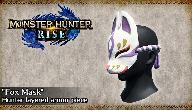 MONSTER HUNTER RISE - Element pancerza warstwowego łowcy „Maska lisa”