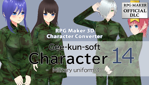 RPG Maker 3D Character Converter - Gee-kun-soft character 14 military uniform 3
