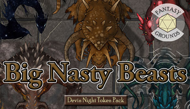 Fantasy Grounds - Devin Night Token Pack 143: Big Nasty Beasts