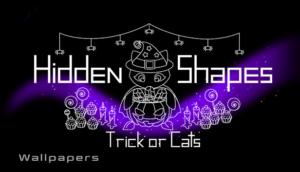 Hidden Shapes Trick or Cats - Wallpapers