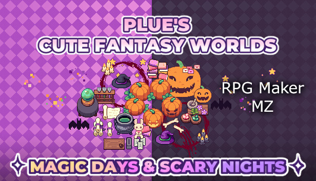 RPG Maker MZ - Plue's Cute Fantasy Worlds - Magic Days & Scary Nights