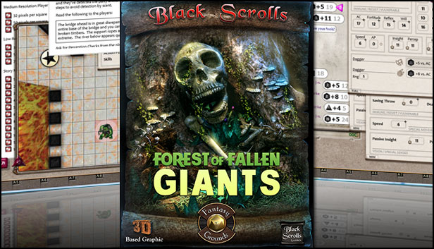 Fantasy Grounds -  Black Scroll Games - Forest of Fallen Giants (Map Pack)