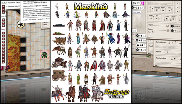Fantasy Grounds - ArcKnight Tokens - Mankind