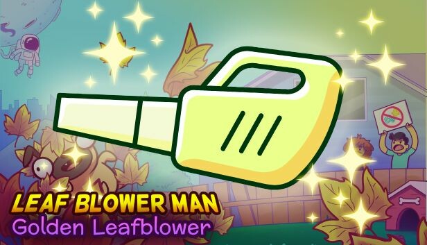 Leaf Blower Man – złota dmuchawa