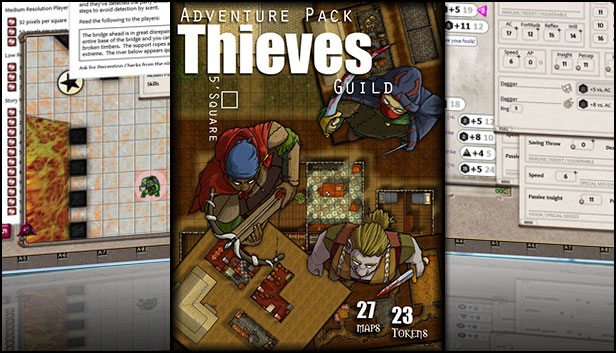 Fantasy Grounds - Adventure Pack: Thieves Guild (Map and Token Pack)