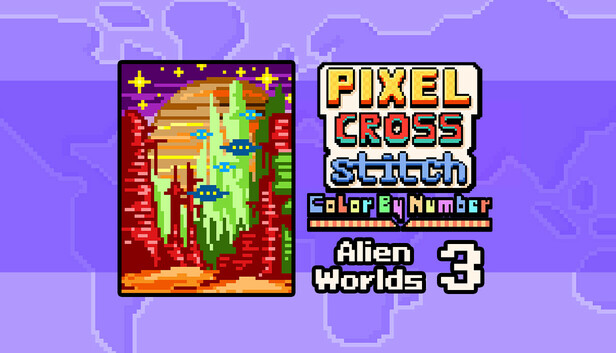 Pixel Cross Stitch - Alien Worlds Pack 3