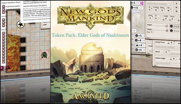 Fantasy Grounds - New Gods of Mankind - Anointed: Token Pack - Gods of Naalrinnon Pack