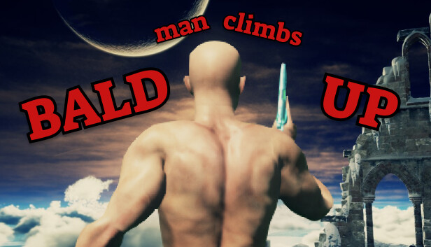 Bald Man Climbs Up