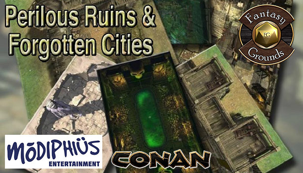 Fantasy Grounds - Conan: Perilous Ruins & Forgotten Cities Geomorphic Tile Set