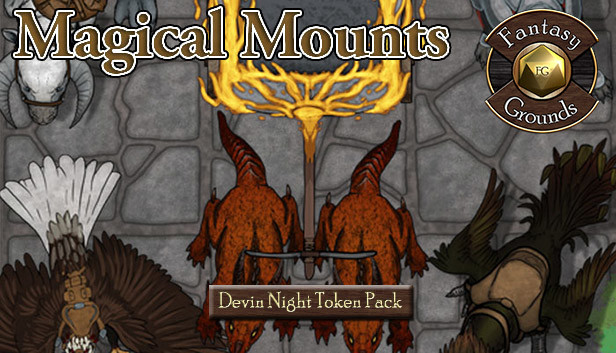 Fantasy Grounds - Devin Night Token Pack #114: Magical Mounts (Token Pack)