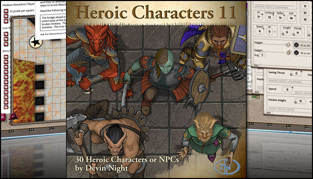 Fantasy Grounds - Heroic Characters 11 (Token Pack)