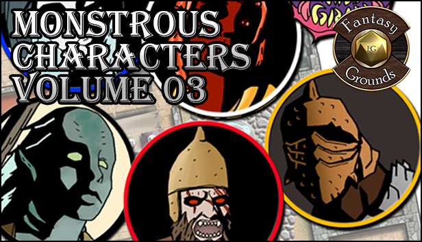 Fantasy Grounds - Monstrous Characters, Volume 3 (Token Pack)