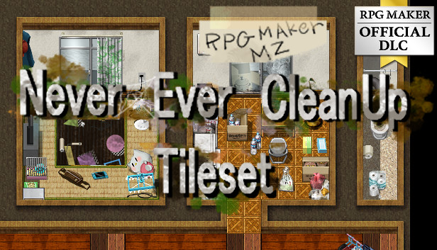 RPG Maker MZ - Never Ever Clean Up Tileset