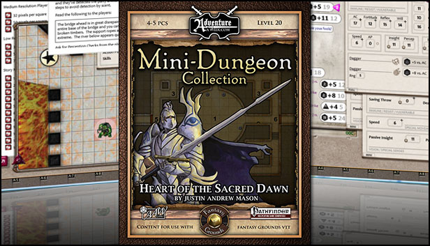 Fantasy Grounds - Mini-Dungeon #029: Heart of the Sacred Dawn (PFRPG)