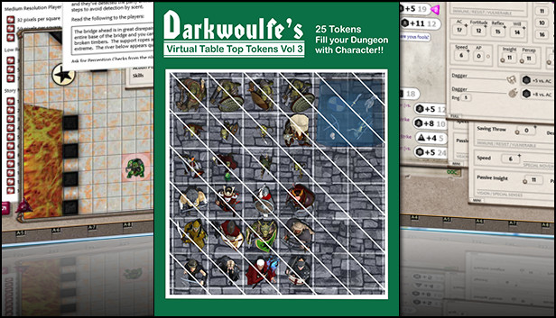 Fantasy Grounds - Top-Down Tokens - Darkwoulfe's Token Pack Vol 3