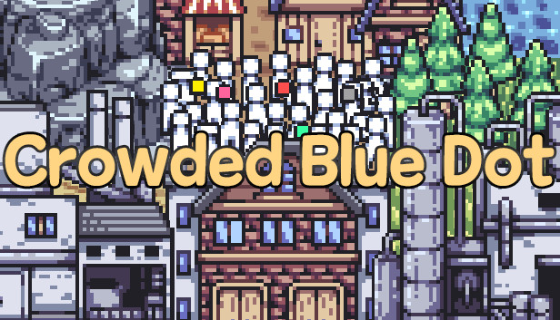 Crowded Blue Dot