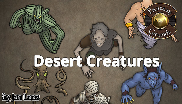 Fantasy Grounds - Jans Token Pack 02 - Desert Creatures