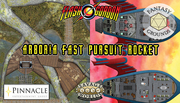 Fantasy Grounds - Flash Gordon Combat Map 1: Arboria + Fast Pursuit Rocket