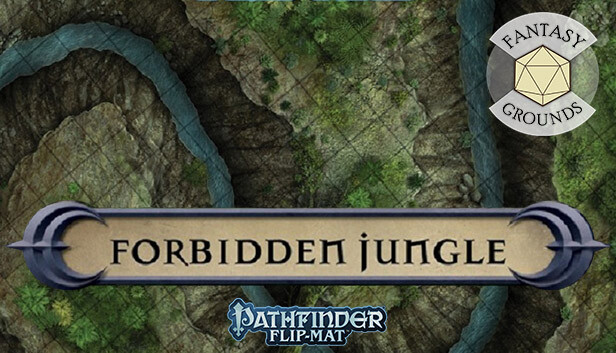 Fantasy Grounds - Pathfinder RPG - Pathfinder Flip-Mat - Forbidden Jungle