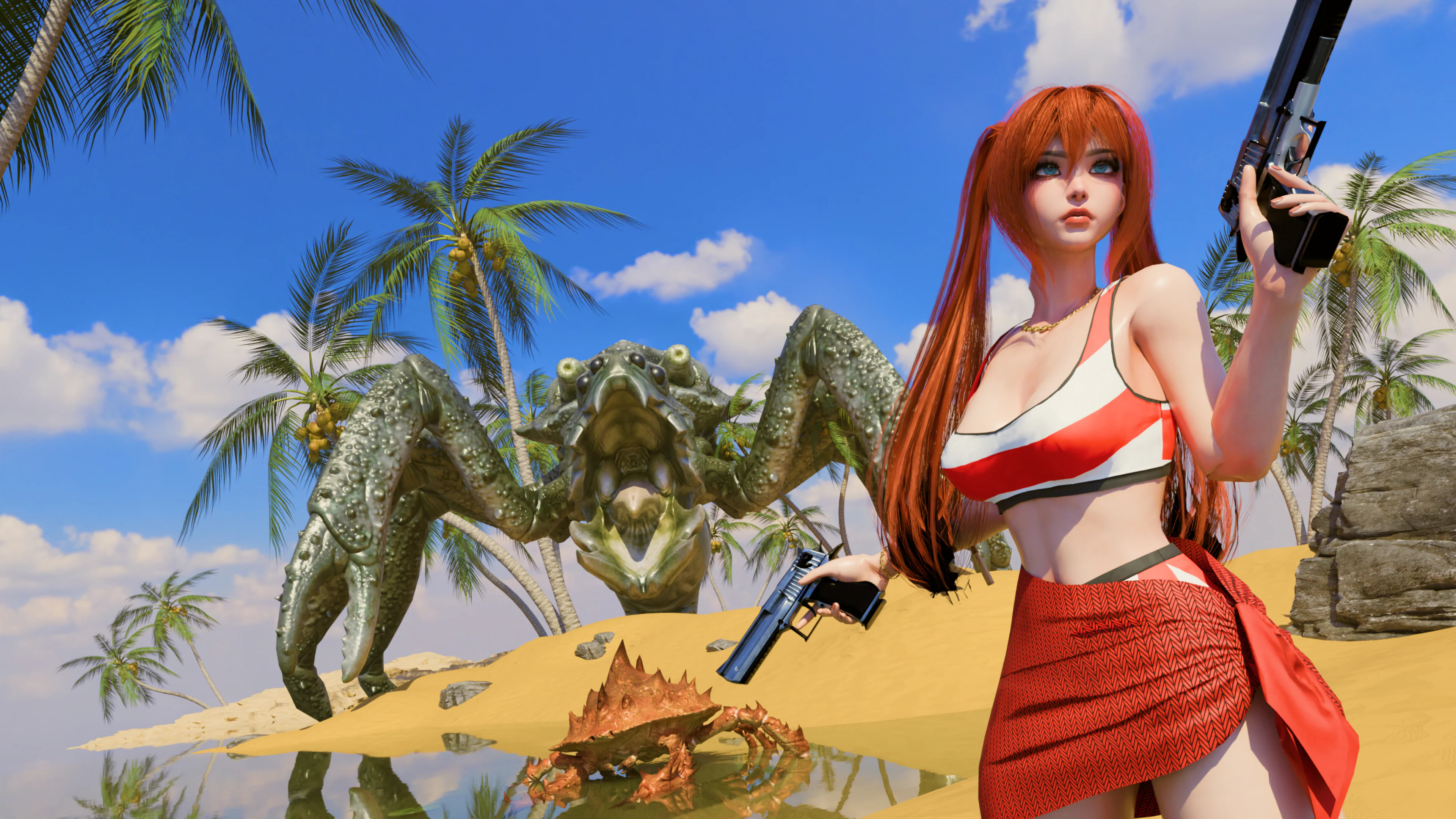 Anime Girls: Sun of a Beach