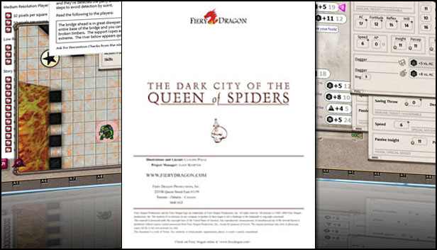 Fantasy Grounds - P2 - The Dark City of the Queen of Spiders 4E Fantasy (Token Pack)