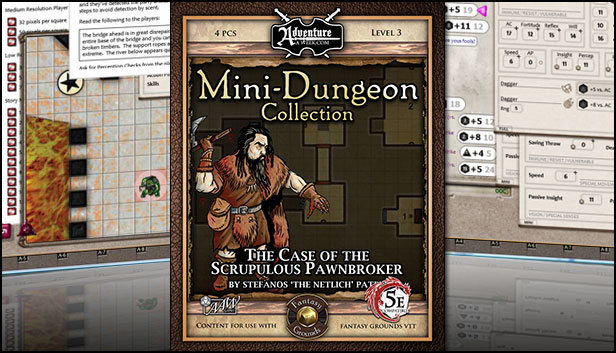 Fantasy Grounds - Mini-Dungeon #013: The Case of the Scrupulous Pawnbroker (5E)