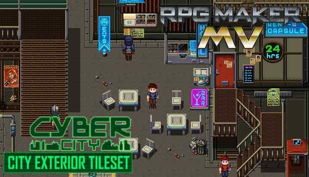 RPG Maker MV - Cyber City: Exterior Tiles