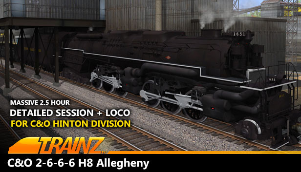 Trainz 2022 DLC - C&O 2-6-6-6 H8 - New River Mining Coal Run