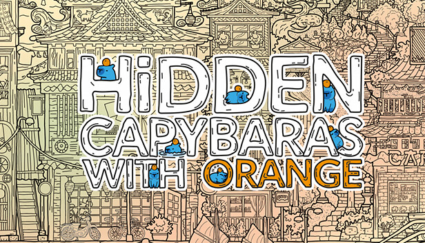 Hidden Capybaras with Orange