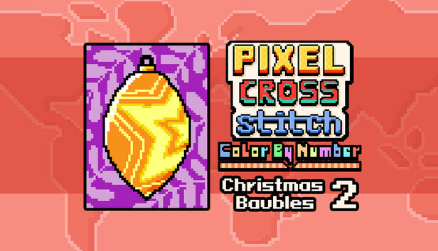 Pixel Cross Stitch - Christmas Baubles Pack 2