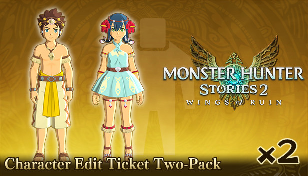 Monster Hunter Stories 2: Wings of Ruin - Character Edit Ticket Two-Pack