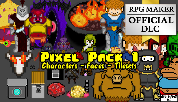 RPG Maker MZ - Pixel Pack 1 Characters - Faces - Tilesets