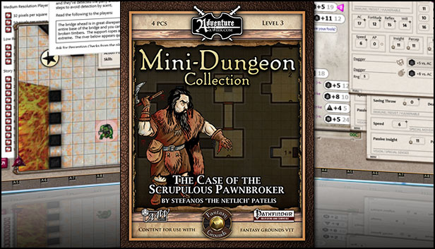 Fantasy Grounds - Mini-Dungeon #013: The Case of the Scrupulous Pawnbroker (PFRPG)