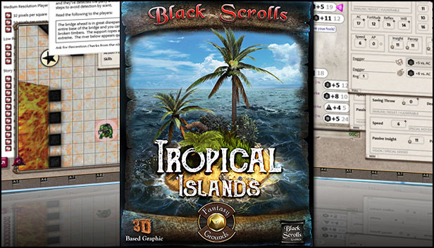 Fantasy Grounds - Black Scroll Games - Tropical Islands (Map Pack)