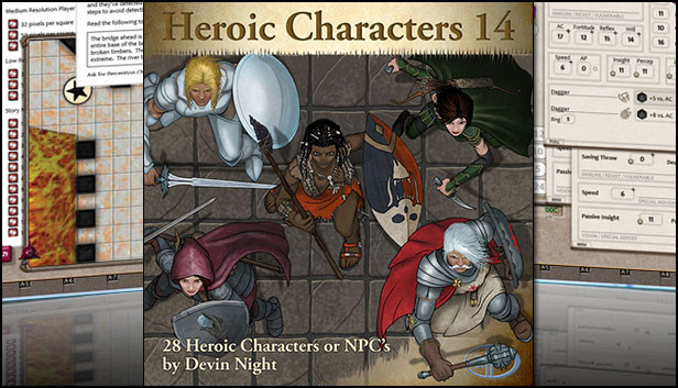 Fantasy Grounds - Heroic Characters 14 (Token Pack)