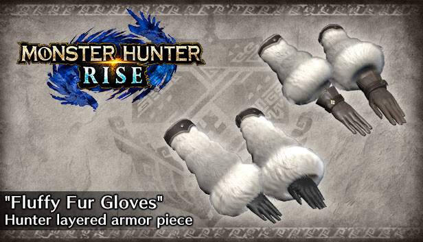 Monster Hunter Rise - Element pancerza warstwowego łowcy „Puchate futrzane rękawice”