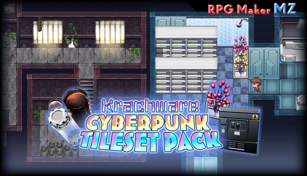 RPG Maker MZ - Krachware Cyberpunk Tileset Pack
