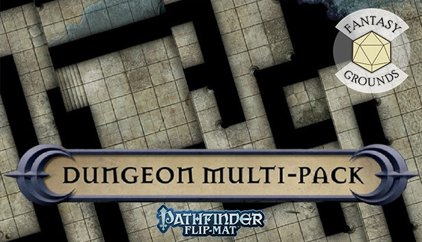 Fantasy Grounds - Pathfinder RPG - Pathfinder Flip-Mat - Dungeons Multi-Pack