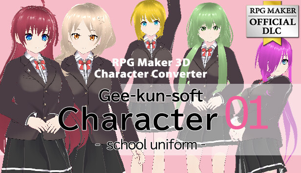RPG Maker 3D Character Converter - Gee-kun-soft character 01 school uniform