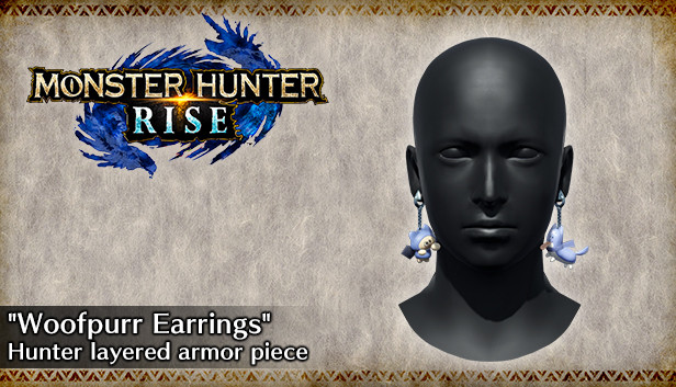 MONSTER HUNTER RISE - Element pancerza warstwowego łowcy „Kolczyki hau-mrrr”