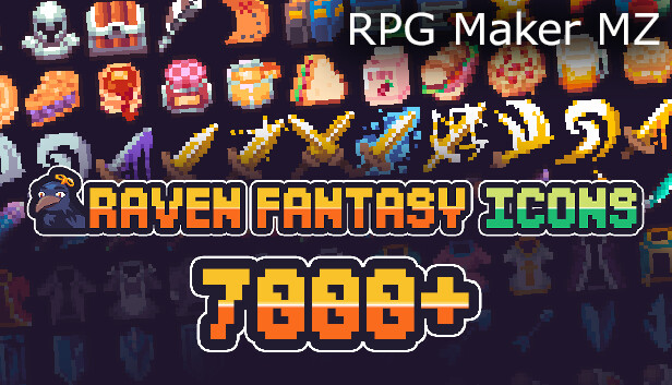 RPG Maker MZ - Raven Fantasy Icons - 7000+