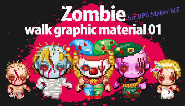 RPG Maker MZ - Zombie walk graphic material 01