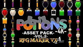 RPG Maker VX Ace - Potions Asset Pack 4K Vol 2