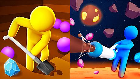 Dig Deep & Astro Miner Game