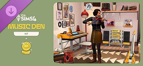 The Sims 4 Music Den Kit + 200 Moola DLC