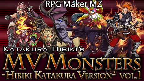 RPG Maker MZ - MV Monsters HIBIKI KATAKURA ver Vol.1 DLC