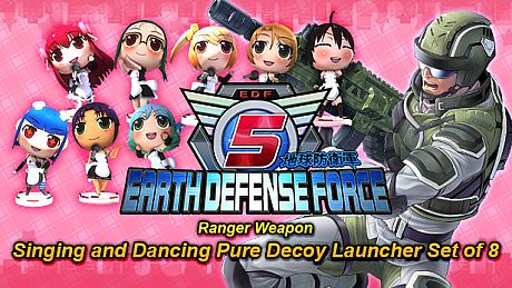 EARTH DEFENSE FORCE 5 - Ranger Weapon: Singing and Dancing Pure Decoy Launcher Set of 8 DLC