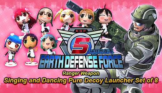 EARTH DEFENSE FORCE 5 - Ranger Weapon: Singing and Dancing Pure Decoy Launcher Set of 8